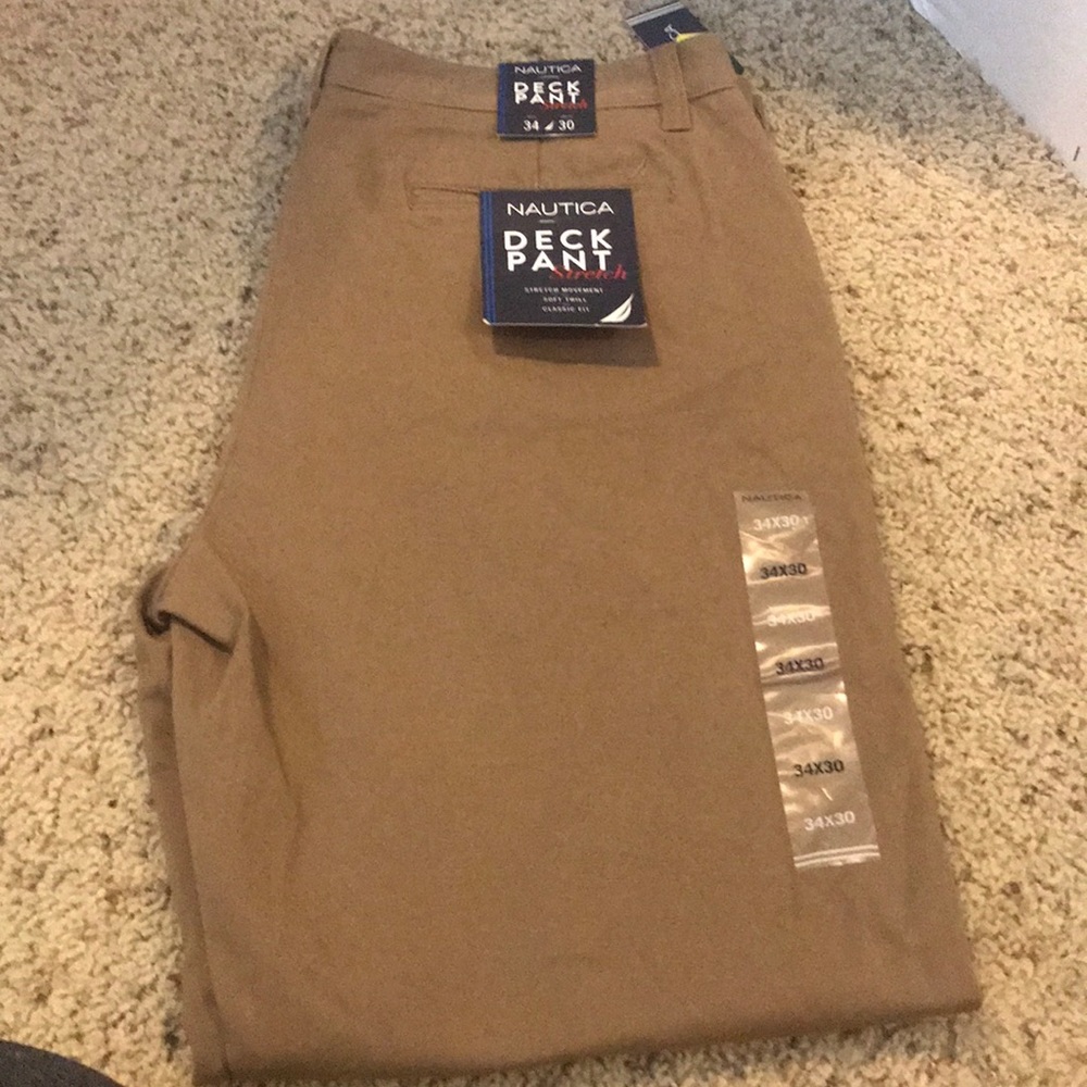 NWT Nautical deck pants 34x30 brown